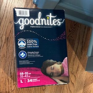 Goodnites Nighttime Underwear Large - Navy & Pink